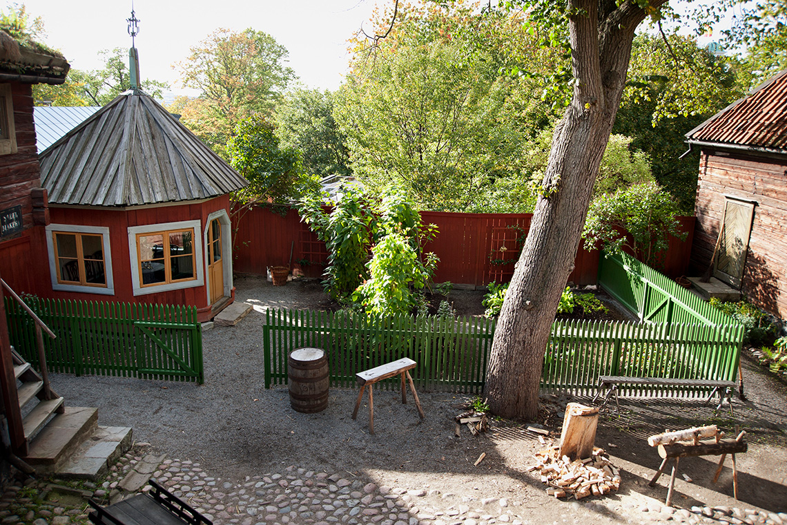 The garden at the printers workshop at Skansen.