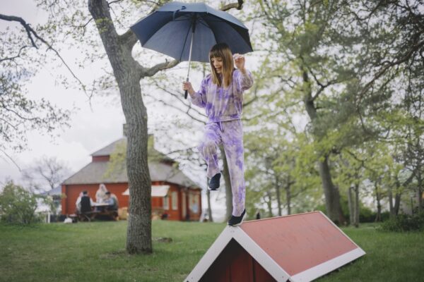 Balance on the roof ridge
