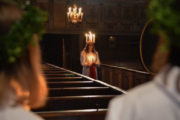 Lucia i Seglora kyrka på Skansen