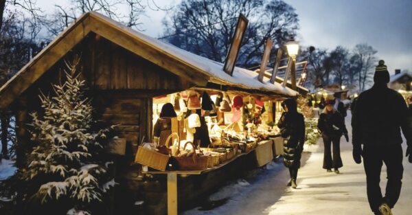 Julmarknaden i skymning