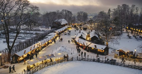 Utsikt över julmarknaden