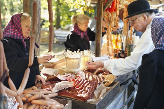 Market stall at the Autumn fair 2025